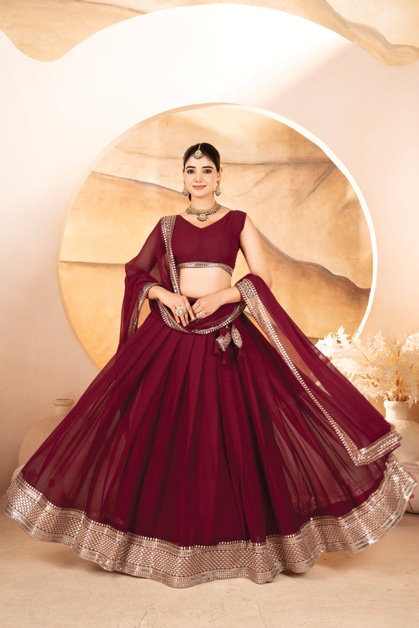 Catalina's Maroon Coloured Party Wear Lehenga Choli