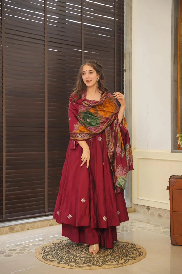 Devine Pure Cotton Anarkali Suit Set